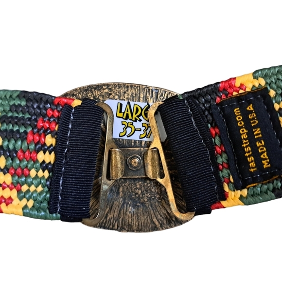 FastStrap RASTA belt buffalo nickel buckle stretch ski snowboard pants accessory - Picture 4 of 9